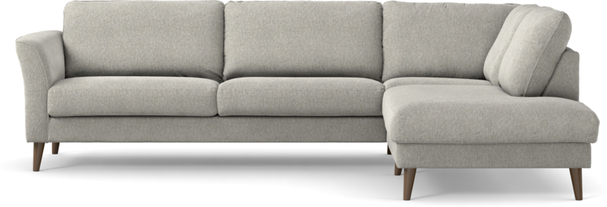 Bridge - 3-sits soffa med divan höger - Grå