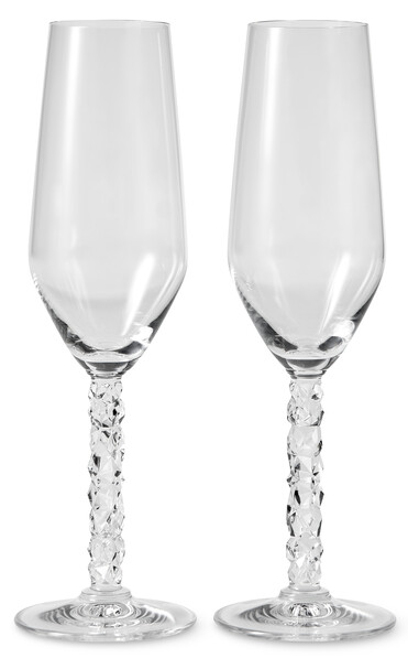 Carat - Champagneglas, H 22,9 Ø 7 cm, 24 cl, 2-pack - Vit