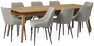Ekerö - Matgrupp med 8 stolar Leon - Beige