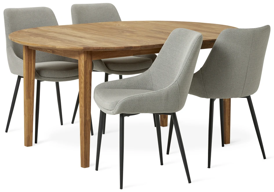 Ekerö - Matgrupp med 4 stolar Leon - Beige