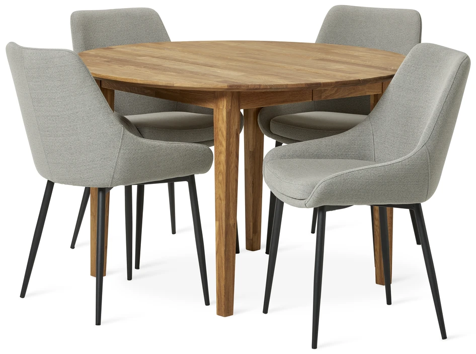 Ekerö - Matgrupp med 4 stolar Leon - Beige