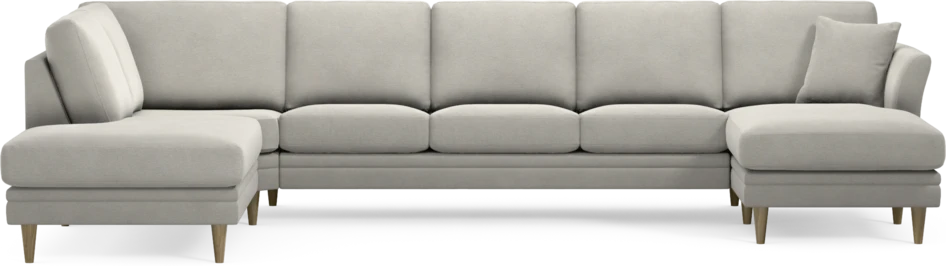 Eden - 3-sits soffa med divan vänster och schäslong höger - Grå