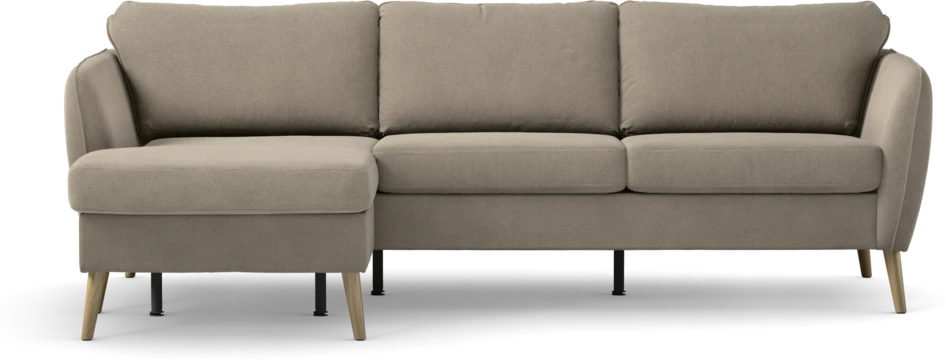 County - 3-sits soffa med flyttbar schäslong - Beige
