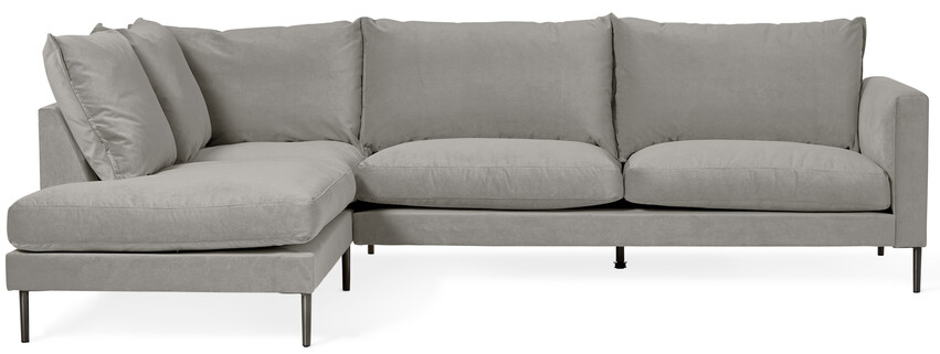 Leone - 3-sits soffa med divan vänster - Grå