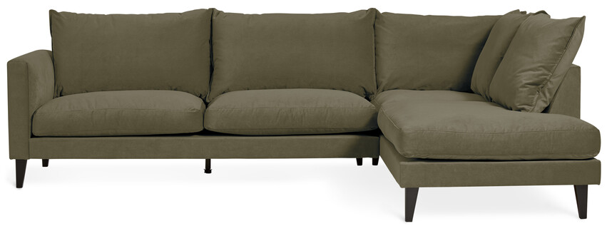 Leone - 3-sits soffa med divan höger - Grön