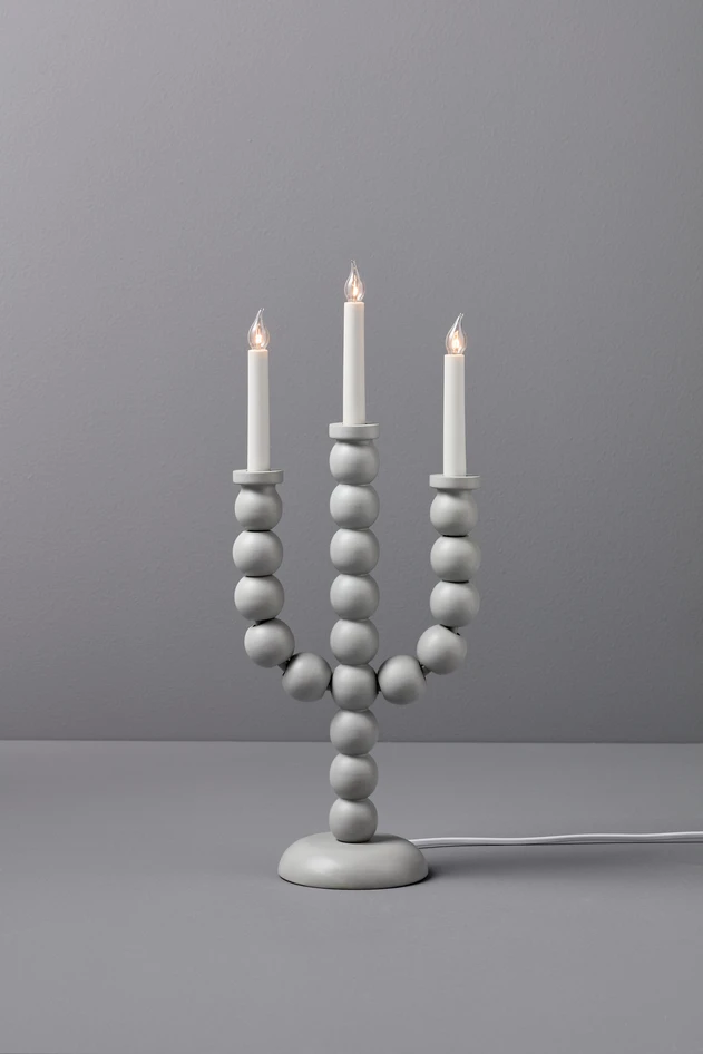 Alvar - Adventsljusstake - Grå