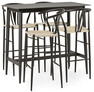 Mica - Matgrupp med 4 barstolar Yngve - Beige