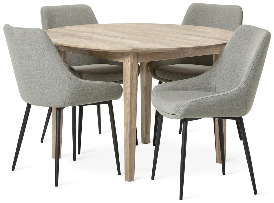 Ekerö - Matgrupp med 4 stolar Leon - Beige