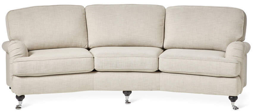 Oxford - 3-sits soffa svängd, fast klädsel - Beige