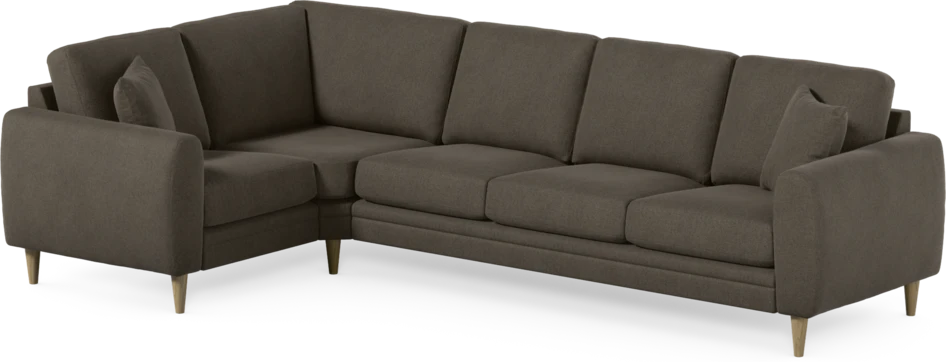 Eden - Hörnsoffa, 1+3-sits - Brun
