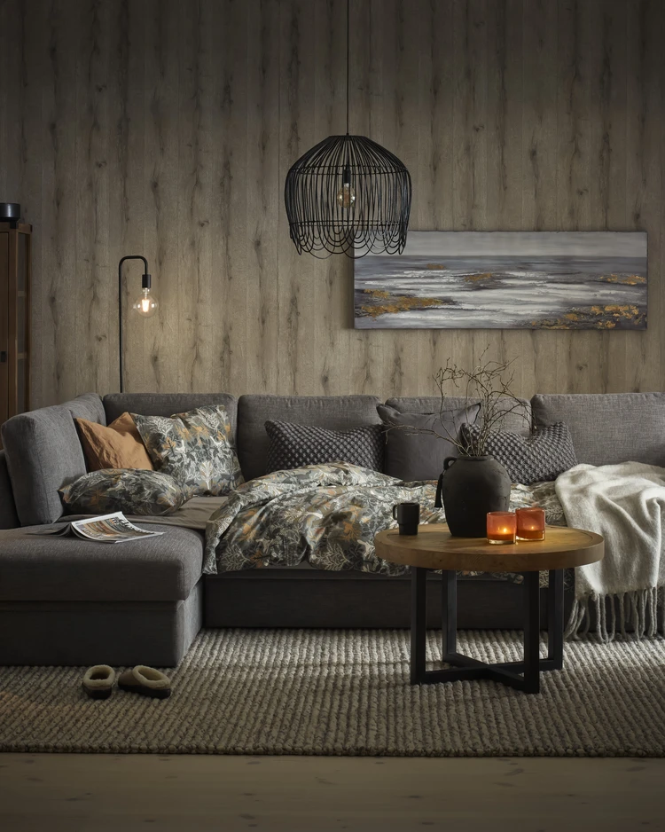 Öland - Bäddsoffa med schäslong vänster och divan höger - inspiration