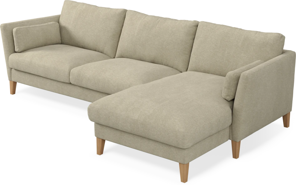 Winston - 3-sits soffa med schäslong, vändbar - Beige