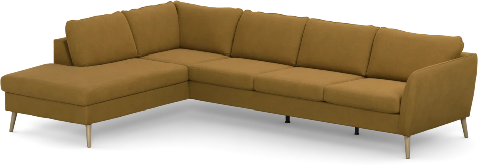 County - 3-sits soffa med divan vänster - Gul