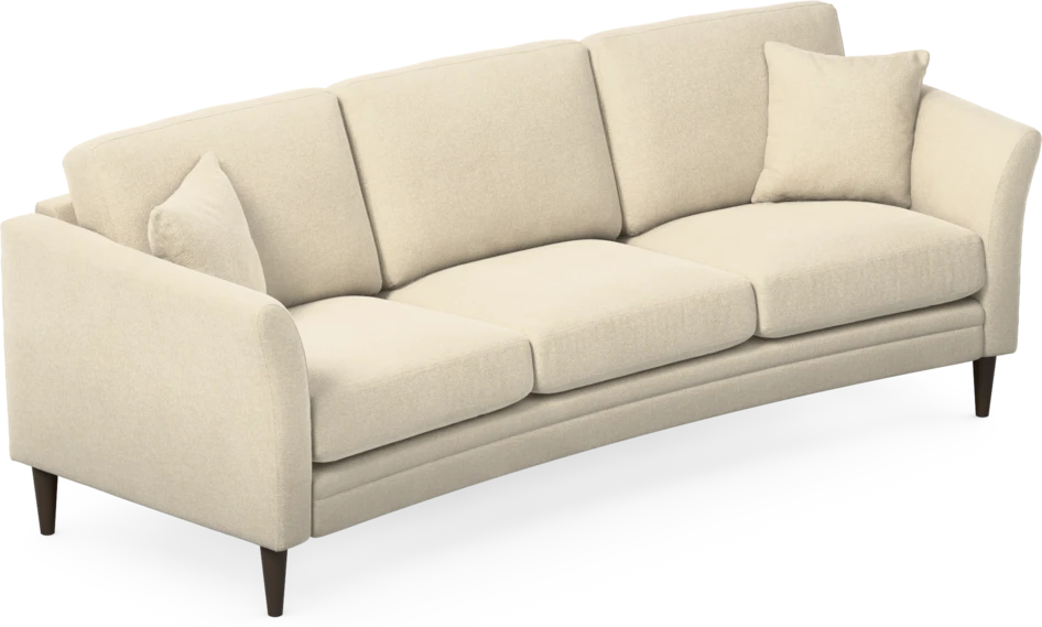 Eden - 3-sits soffa svängd - Beige
