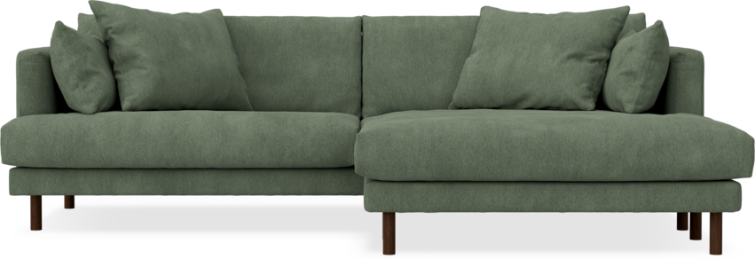 Harper - 4-sits med schäslong XL höger - Grön