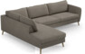 County - 2,5-sits soffa med divan vänster - Brun