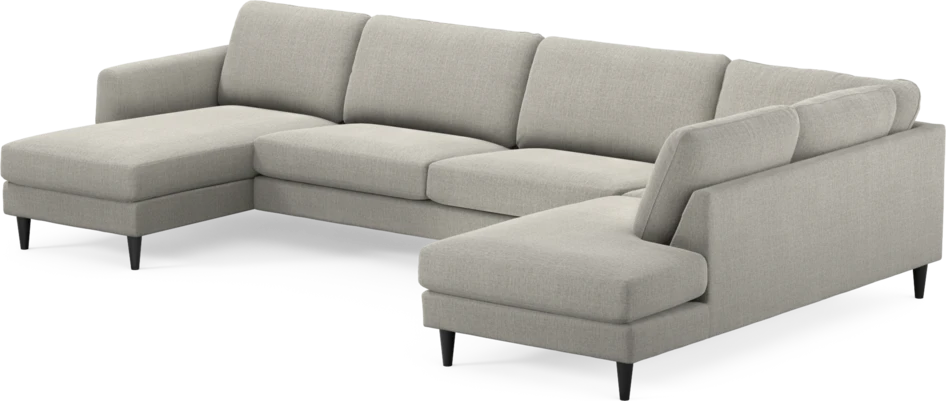 Bridge - 3-sits soffa med schäslong vänster och divan höger - Grå
