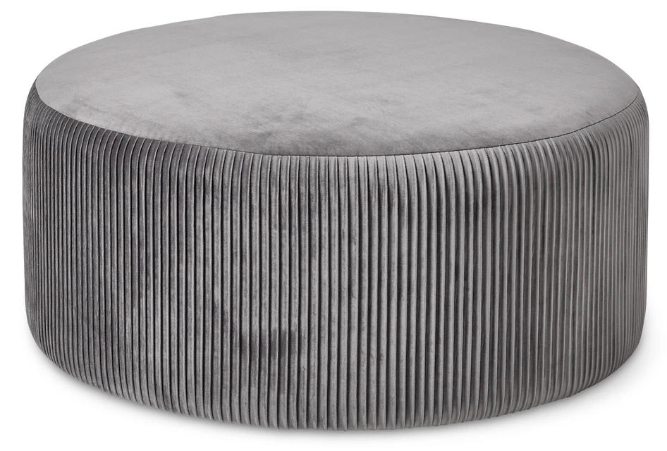 Lovis - Puff, Ø 75 cm - Grå