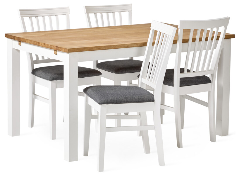 Karlshamn - Matgrupp med 4 stolar Alice - Beige