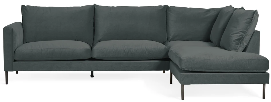 Leone - 3-sits soffa med divan höger - Grå