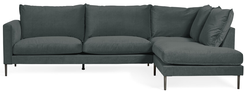 Leone - 3-sits soffa med divan höger - Grå