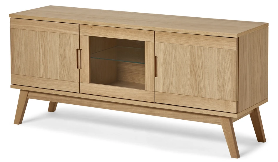 Vilgot - Tv-bänk, B 132 cm - Brun