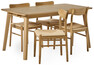 Vilgot - Matgrupp med 4 stolar Ida - Beige