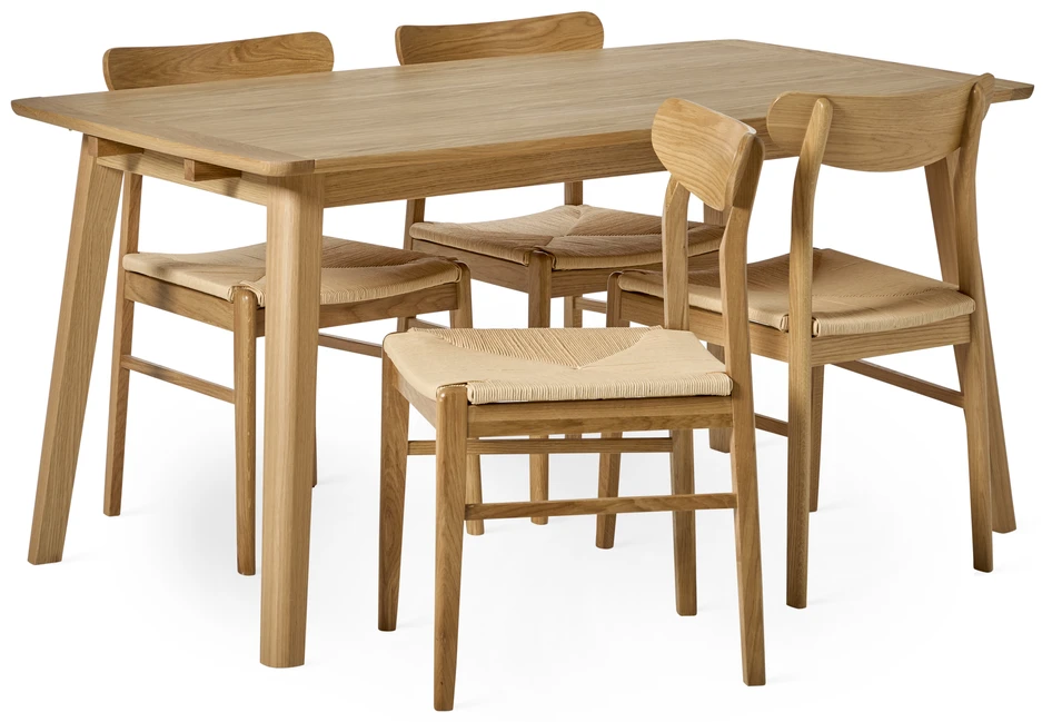 Vilgot - Matgrupp med 4 stolar Ida - Beige