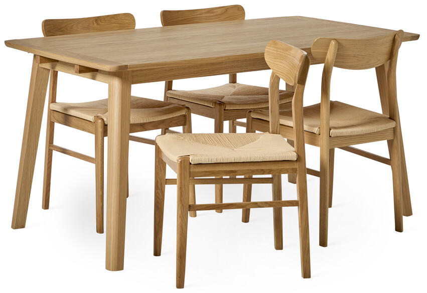 Vilgot - Matgrupp med 4 stolar Ida - Beige