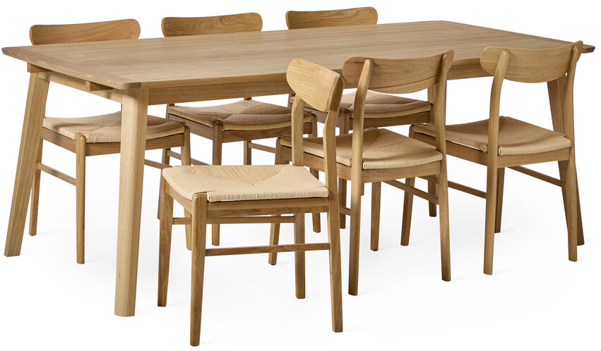 Vilgot - Matgrupp med 6 stolar Ida - Beige