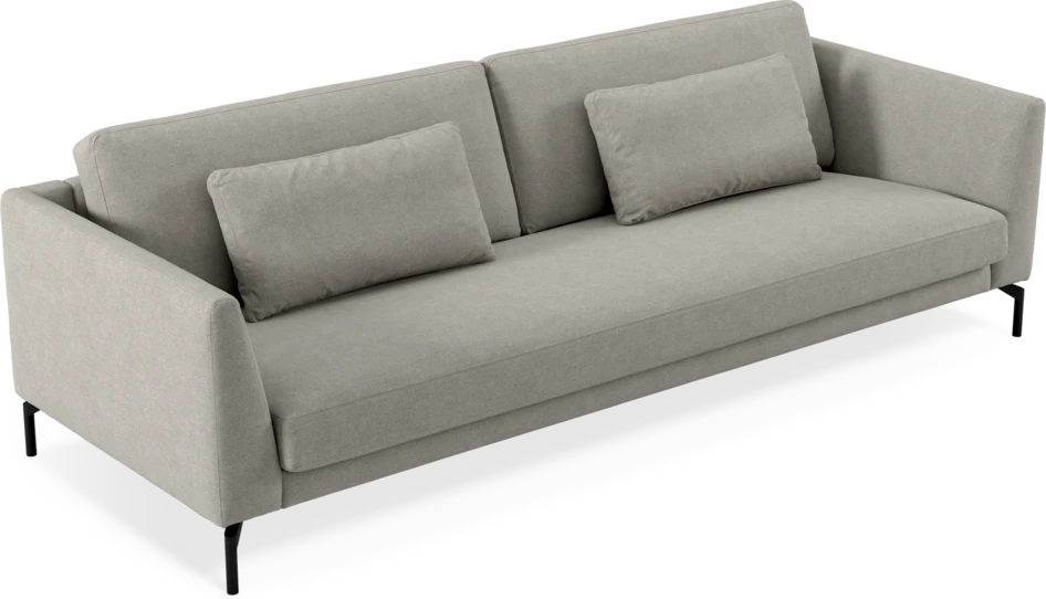 Willow - 4-sits soffa, hel dyna, fast klädsel - Beige