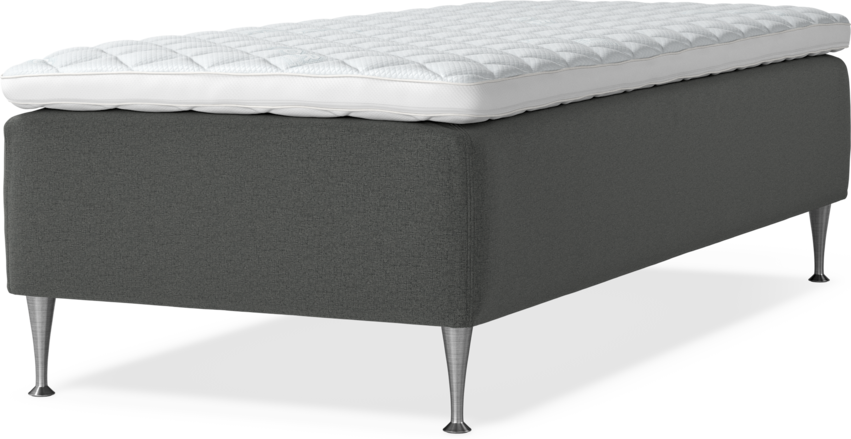 Delux Dream - Ramsäng, enkelsäng med bäddmadrass - Grå
