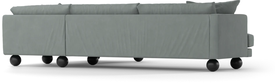 Harper - 3-sits soffa med divan höger - Grön