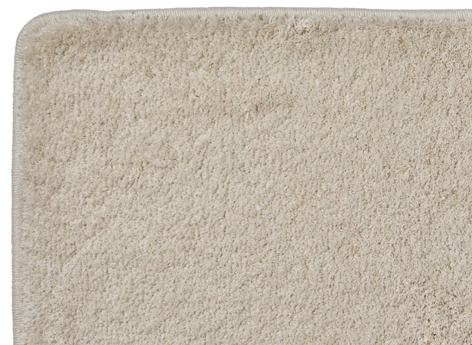 Sputnik, Måttbeställd matta vit, langetterad kant. Pris/Kvm