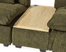 Bellora - 2-sits soffa med schäslong höger och bord - Grön