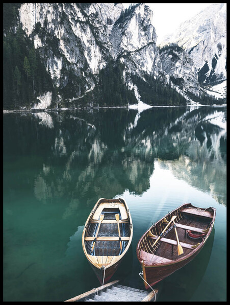 Båtar i Braiessjön - Poster - Blå
