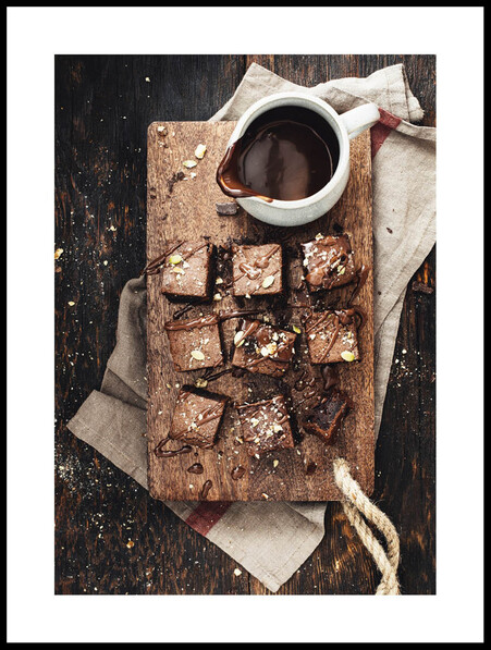 Chokladbrownies - Poster - Svart