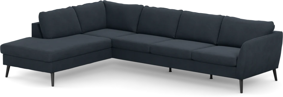 County - 3-sits soffa med divan vänster - Blå
