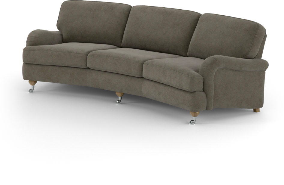 Oxford - 3-sits soffa svängd - Brun