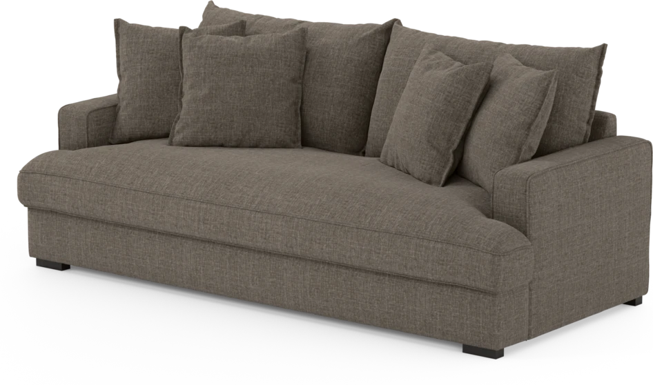 Mila - 3-sits soffa, hel dyna - Brun