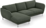 Madison Lux - 2-sits soffa med schäslong vänster - Grön