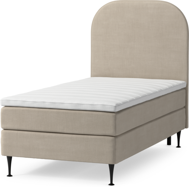 Roma Family - Kontinentalsäng, enkelsäng med bäddmadrass och sänggavel slät, B 105-140