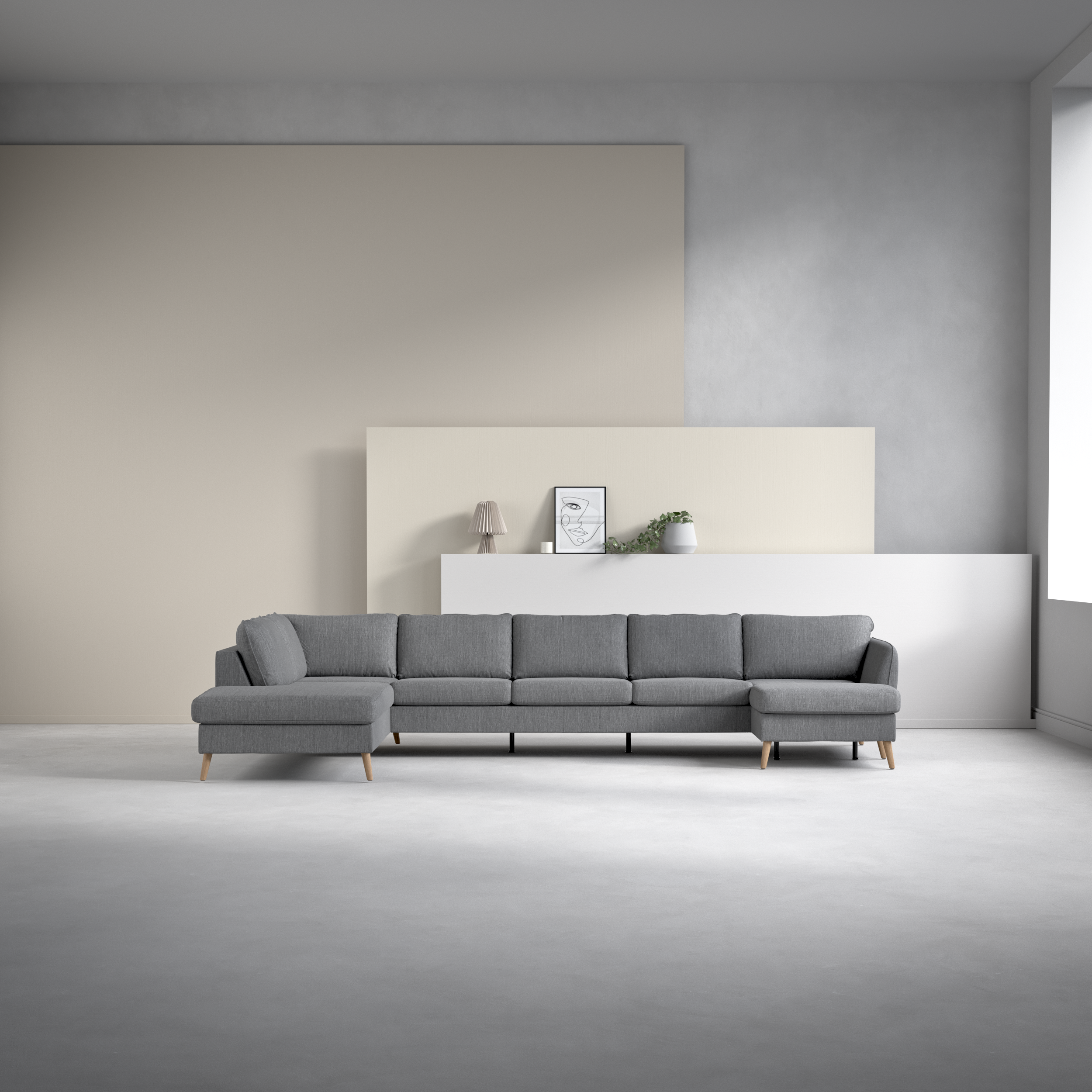 County - 4-sits soffa med divan vänster och schäslong höger - inspiration