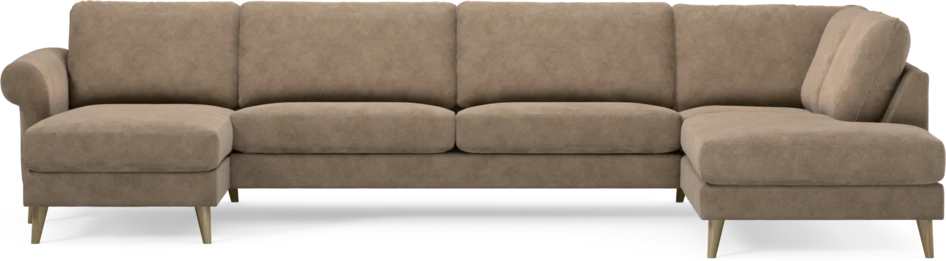 Bridge - 3-sits soffa med schäslong vänster och divan höger - Beige