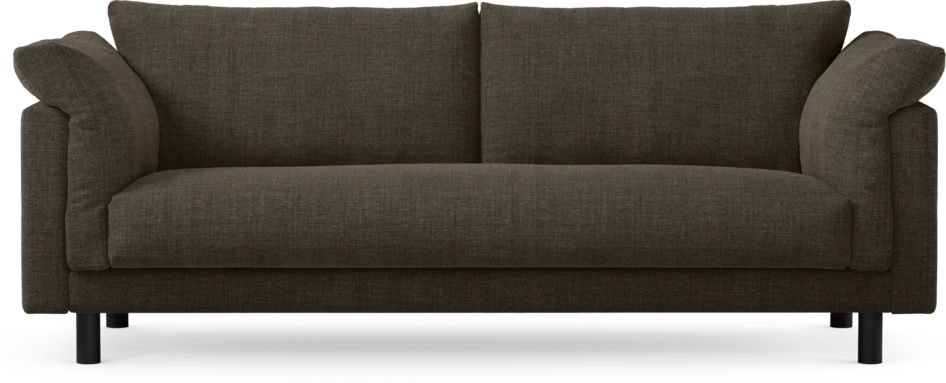 Cherrie - 3-sits soffa, hel dyna, fast klädsel - Brun