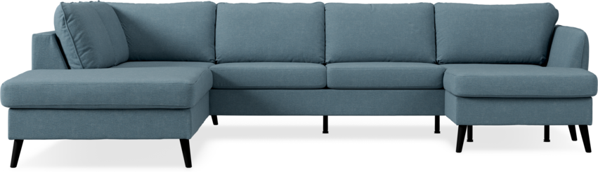 County - 3-sits soffa med divan vänster och schäslong höger - Blå