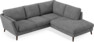 Madison Lux - 2-sits soffa med divan höger - Vit