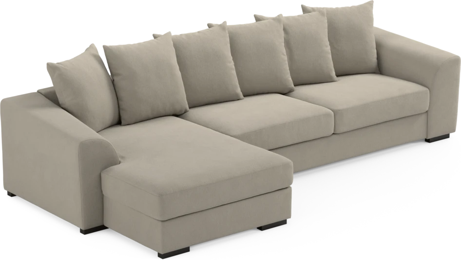 Town - 3-sits soffa med schäslong vänster - Grå