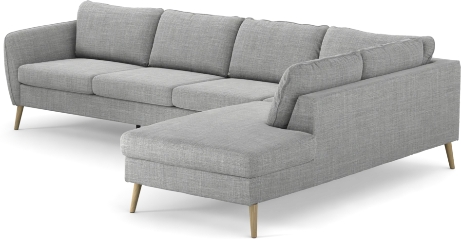 County - 3-sits soffa med divan höger - Grå