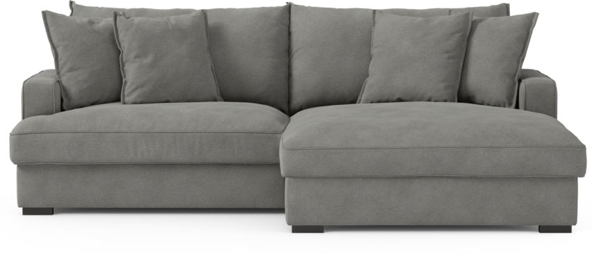 Mila - 2-sits soffa med schäslong XL höger - Grå